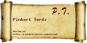 Pinkert Teréz névjegykártya